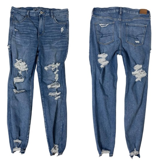 American Eagle Outfitters Denim - American Eagle Curvy Hi Rise Jegging Distressed Size 14